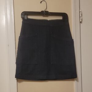 LOFT Denim Navy Mini Skirt with Pockets